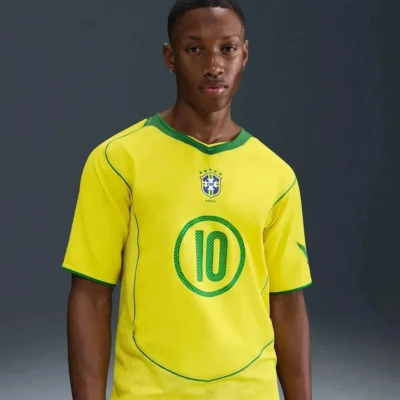 Camisa Brasil Cbf T90 Amarela Reedição 2002