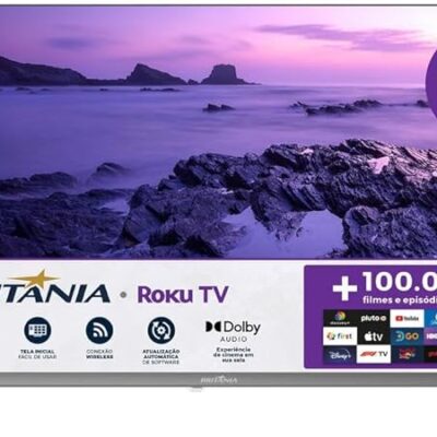 Smart TV 32" HD Britânia B32CRA Roku TV LED Wi-fi HDMI USB
