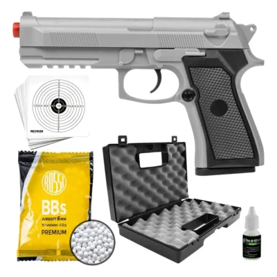 Pistola Rossi Airsoft Pt92 Beretta V21 Mola Spring