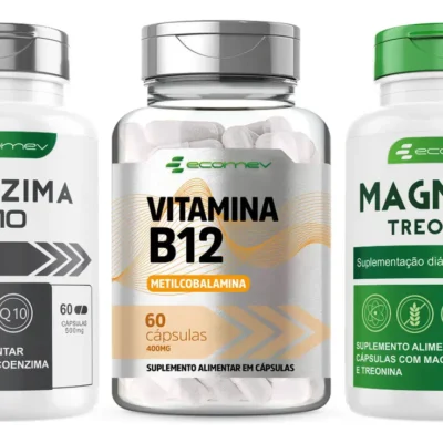 B12 Metilcobalamina + Magnésio Treonato + Coenzima Q10 500mg