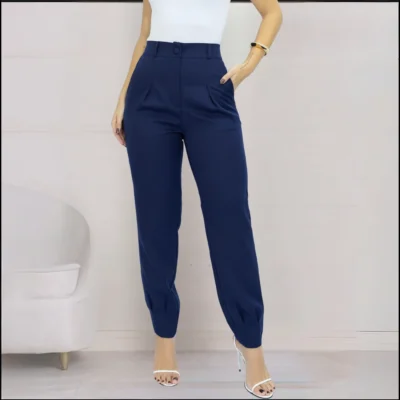 Calça Alfaiataria Feminina Cenoura Casual Basic