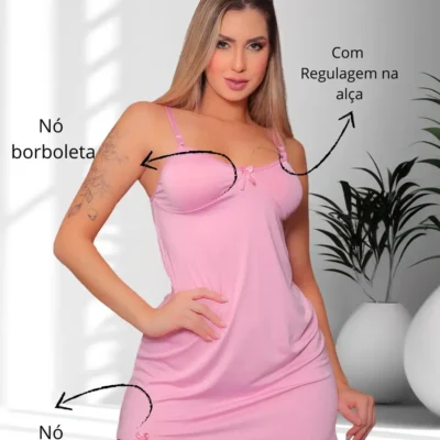 Kit Camisola Lisa + 3 Calcinhas De Regulagem Renda Tam Unico